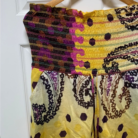 ❤B04-Ark & Co Bohemian Smocked Maxi Dress Sz. M with pockets - Picture 4 of 5